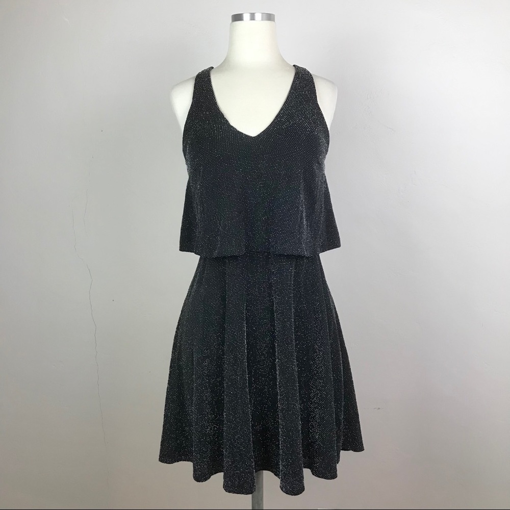 EXPRESS Sleeveless Black Shimmer Dress - Small